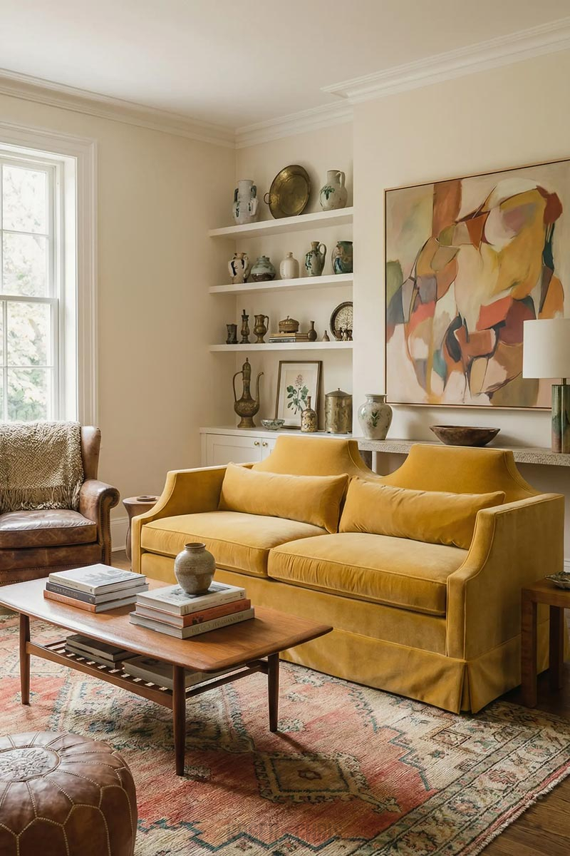 Scarlet Neo-Federal Sofa