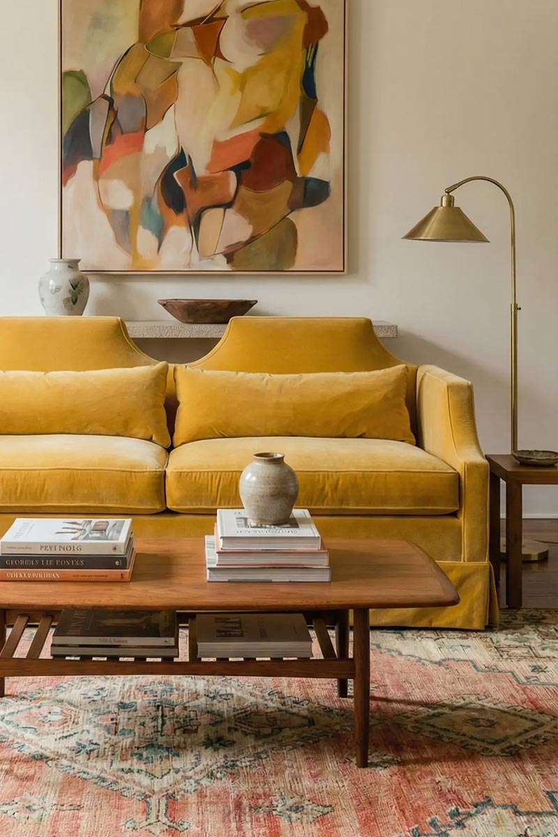 Scarlet Neo-Federal Sofa