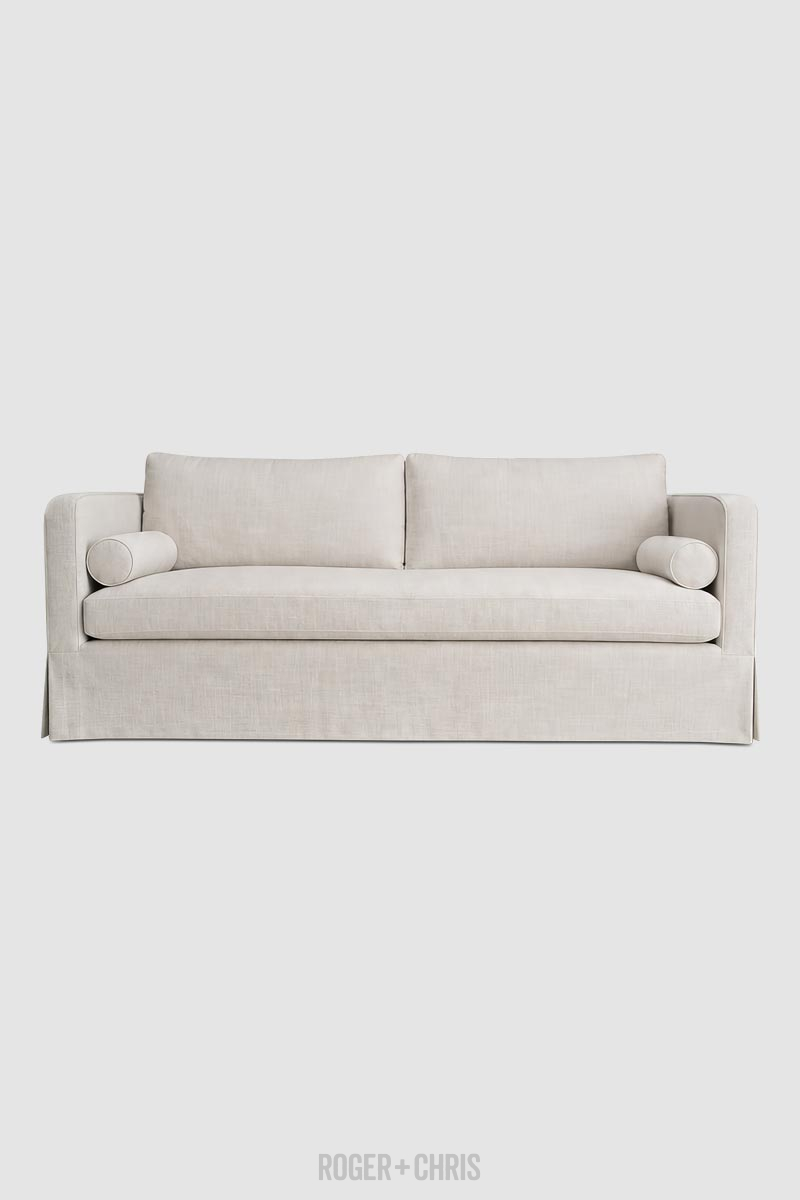 June Skirted Shelter Arm Sofa