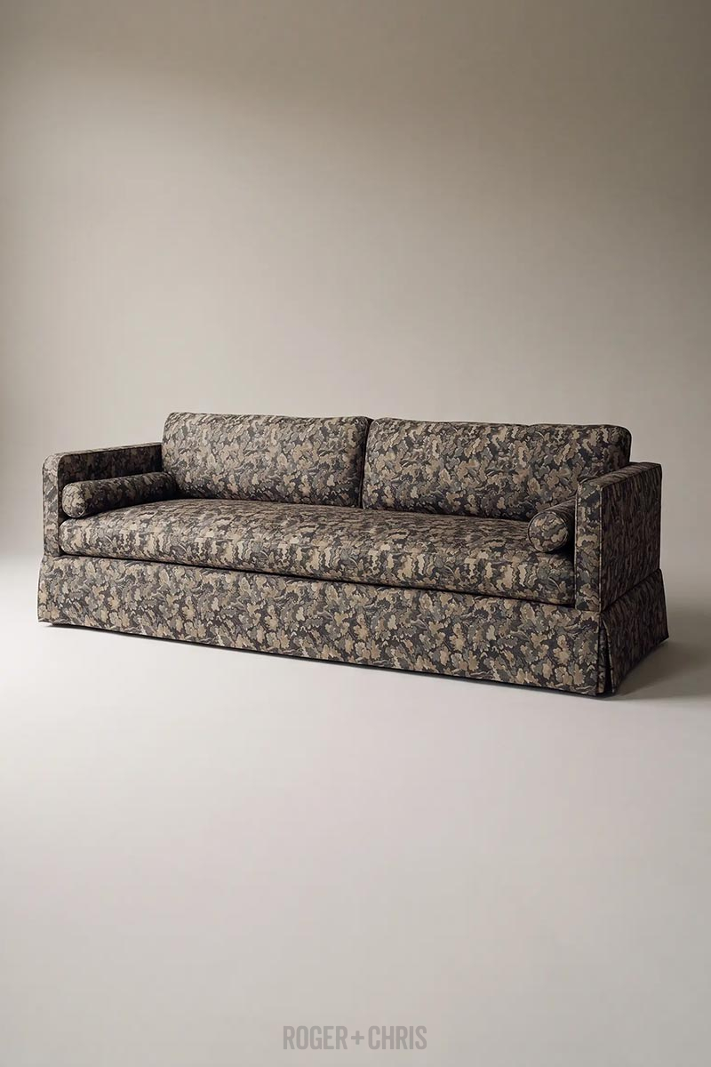 June Skirted Shelter Arm Sofa