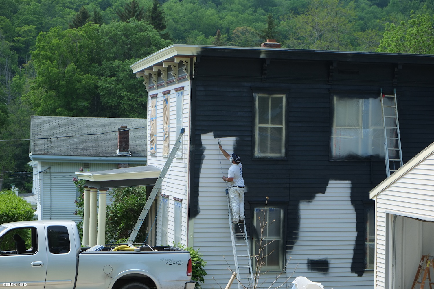 The house gets its new color.