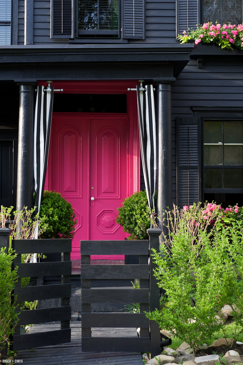 The front gate and porch.